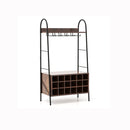 Baker Rack With Detachable Wine Rack And Stemware Holder