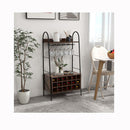 Baker Rack With Detachable Wine Rack And Stemware Holder