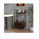 Baker Rack With Detachable Wine Rack And Stemware Holder