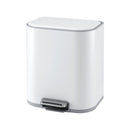 20L Trash Bin Steel Pedal Bins Soft Close Kitchen Rubbish Waste Can White