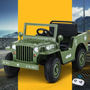 Kids Electric Ride On Car Jeep Military Off Road Toy Cars Remote 12V Olive