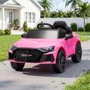 Ride On Car Licensed RS3 Car for Kids 12V Remote Control Pink
