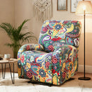 Split Stretch Recliner Chair Cover, Printed Non Slip Slipcover