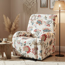 Split Stretch Recliner Chair Cover, Printed Non Slip Pet Friendly Washable Slipcover for Single Armchair