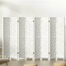 8 Panel Room Divider Screen 325x170cm Clover White