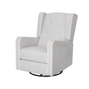 Recliner Armchair 360° Swivel Grey Fabric
