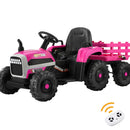 Kids Ride On Car Tractor 12V Toys Remote Control Pink