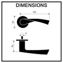 Kaiser Passage Door Lever Handle Kit Solid Stainless Steel
