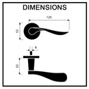 Royce Passage Door Lever Handle Kit Solid Stainless Steel