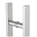 Entrance Door Handle Pull Set Square Stainless Steel 600mm