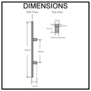 Entrance Door Handle Pull Set Square Stainless Steel 600mm