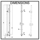 Round Shower Rail with Inlet