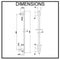 Square Shower Rail with Integrated Inlet