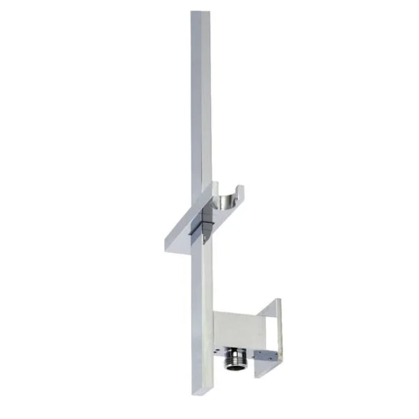 Square Shower Rail with Integrated Inlet