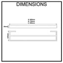 Montangna Stainless Steel Double Towel Rail 600mm
