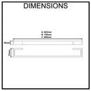 Montangna Stainless Steel Single Towel Rail 750mm Matte Black