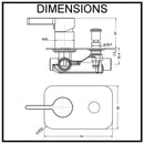 Brighton Wall Mounted Shower Mixer with Diverter