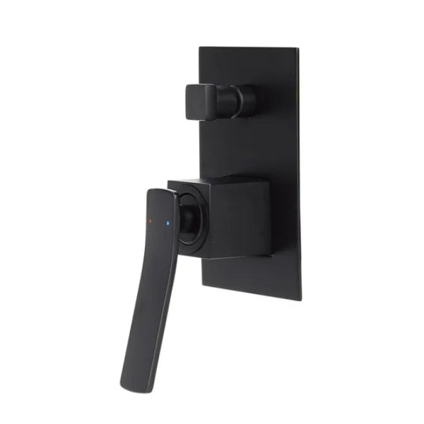 Cortina Wall Mounted Shower Mixer with Diverter Matte Black