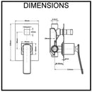 Cortina Wall Mounted Bath and Shower Mixer with Diverter Chrome