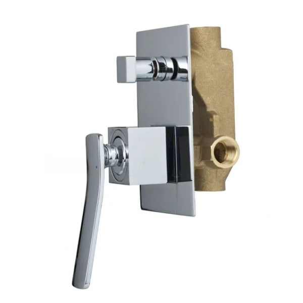 Cortina Wall Mounted Bath and Shower Mixer with Diverter Chrome