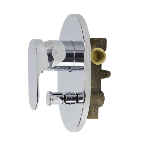 Symphony Wall Mounted Bath and Shower Mixer Chrome