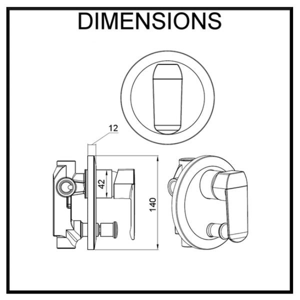 Grande Shower Mixer Wall Mounted with Diverter