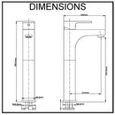 Terrus Single Lever Basin Mixer Tap Tall