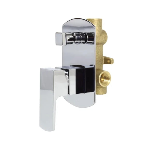 Terrus Wall Mounted Bath and Shower Mixer with Diverter Chrome