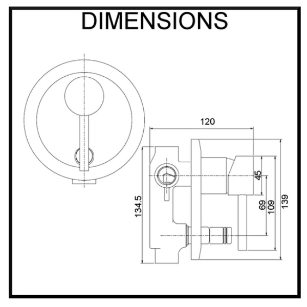 Molla Shower Mixer Wall Mounted with Diverter