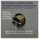 Molla Round Bath Spout with Oval Plate Wall Mounted Luxury Chrome