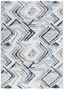 Wisteria Haven Blue Grey Diamond Rug