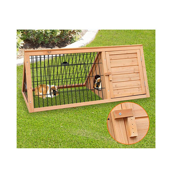 Triangle Wooden Rabbit Hutch