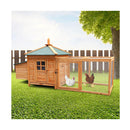 Large Wooden Chicken Coop Rabbit Hutch Nesting Box Fir Wood