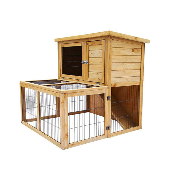 2 Storey Chicken Coop and Rabbit Hutch With Large Run