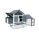 Large Chicken Coop and Rabbit Hutch With Ramp Green