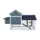 Large Chicken Coop and Rabbit Hutch With Ramp Green