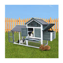 Large Chicken Coop and Rabbit Hutch With Ramp Green