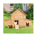 Wooden Chicken Coop and Rabbit Hutch With Ramp Nesting Boxes