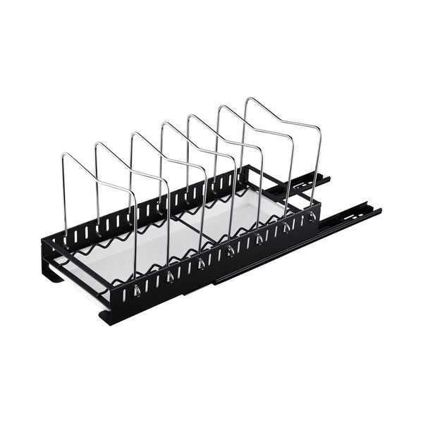 Pull Out Kitchen Pot Pan Lid Storage Rack Organizer Cookware Shelves