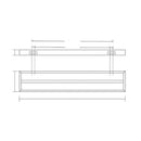 600Mm Double Towel Rack Stainless Steel Bathroom Towel Rail Holder