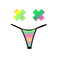 Rainbow Reflective G String And X Pastie 2 Pc Set