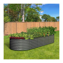 Raised Garden Bed Oval Galvanised Steel 240X80X56cm