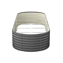 Raised Garden Bed Oval Galvanised Steel 240X80X56cm