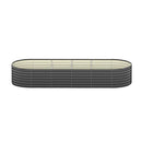 Raised Garden Bed Oval Galvanised Steel 240X80X56cm