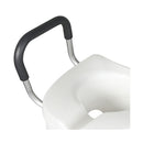 Raised Toilet Seat With Handles Adjustable Height Aid Seniors White