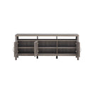 Rattan Tv Stand With 3 Rattan Doors For Living Room