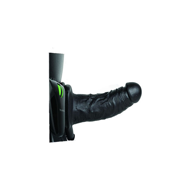 Realrock 10 Inches Vibrating Hollow Strap On