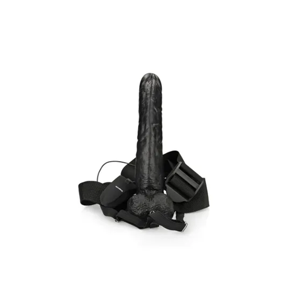 Realrock 23 Cm Vibrating Hollow Strap On With Balls