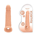 Realrock 9 Inch Realistic Penis Extender With Rings Flesh