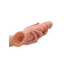 Realrock 9 Inch Realistic Penis Extender With Rings Flesh